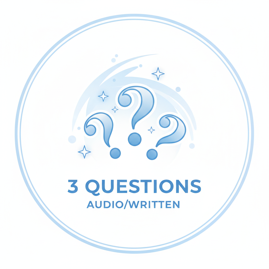 3 Questions Audio Written